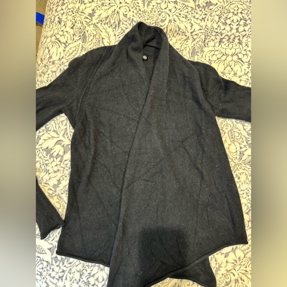 Aqua Cashmere black hi lo open front jacket t cardigan - Picture 4 of 7